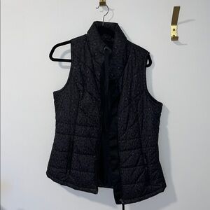 Black on black leopard print Maurice’s vest